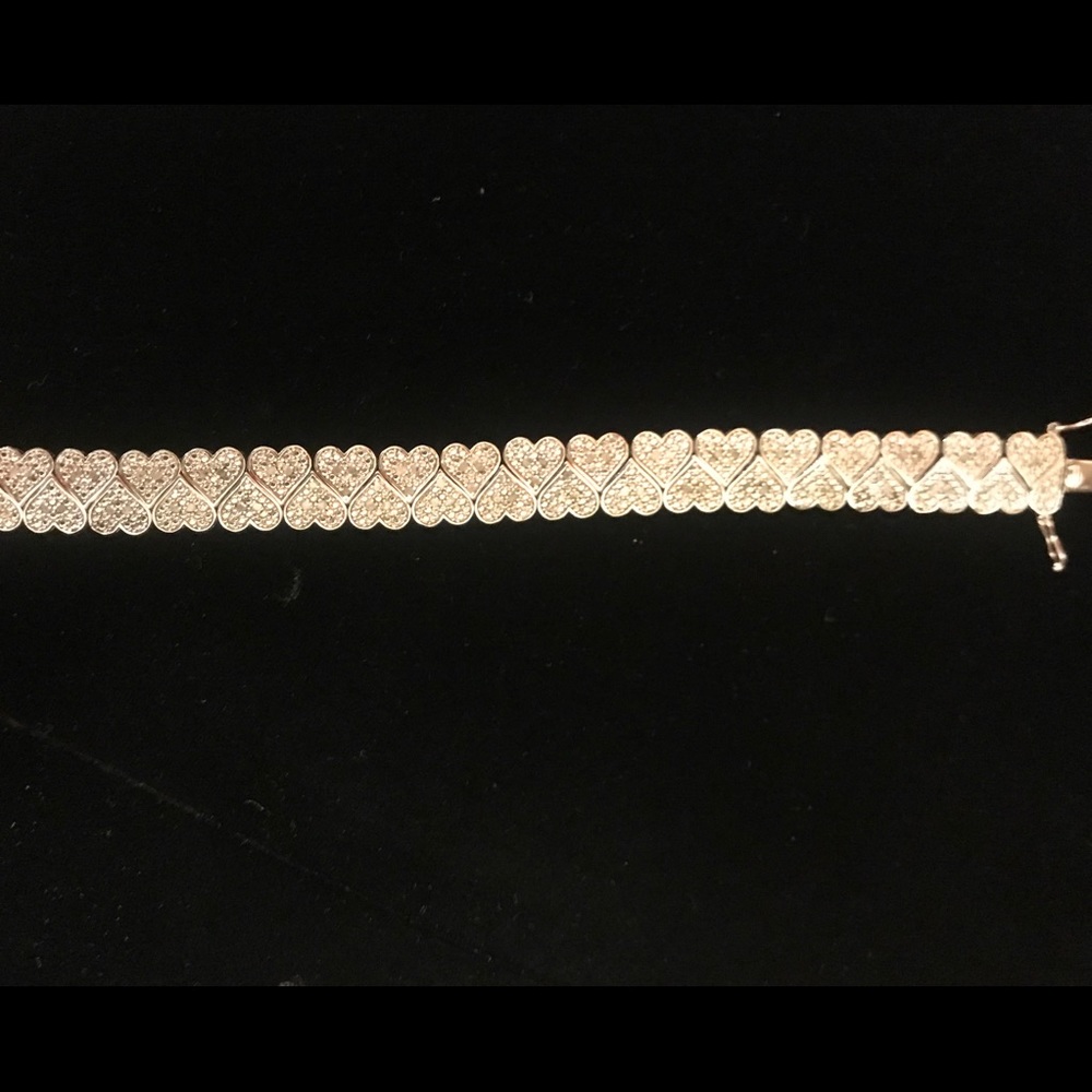 STERLING SILVER STAMP. 925 Cz Bracelet - Picture 3 of 5